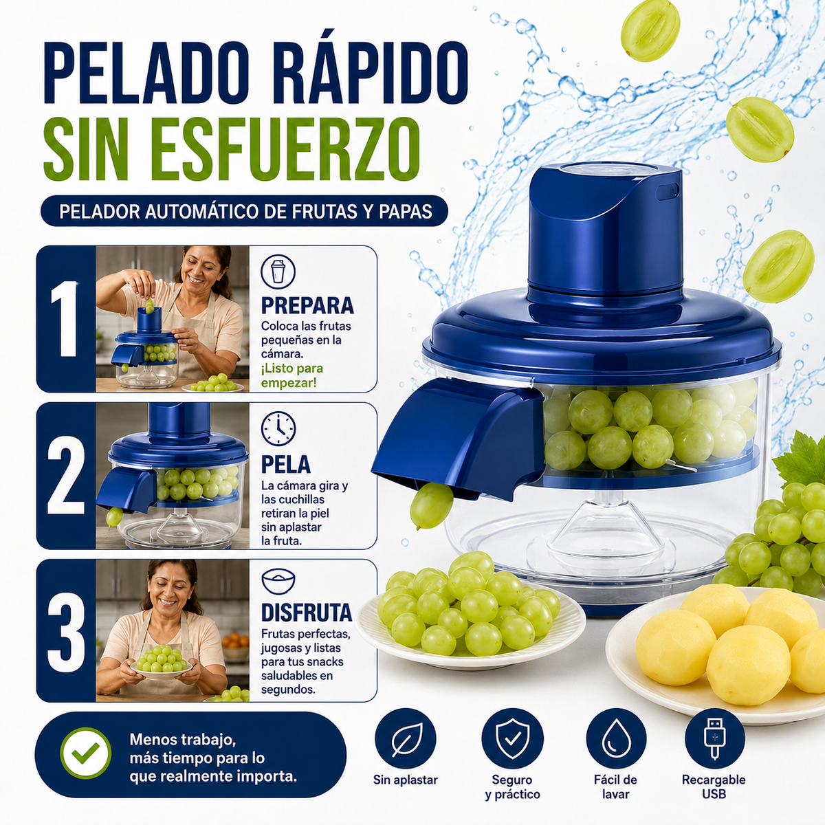 PEELIX® Pelador Eléctrico De Frutas Y Papas