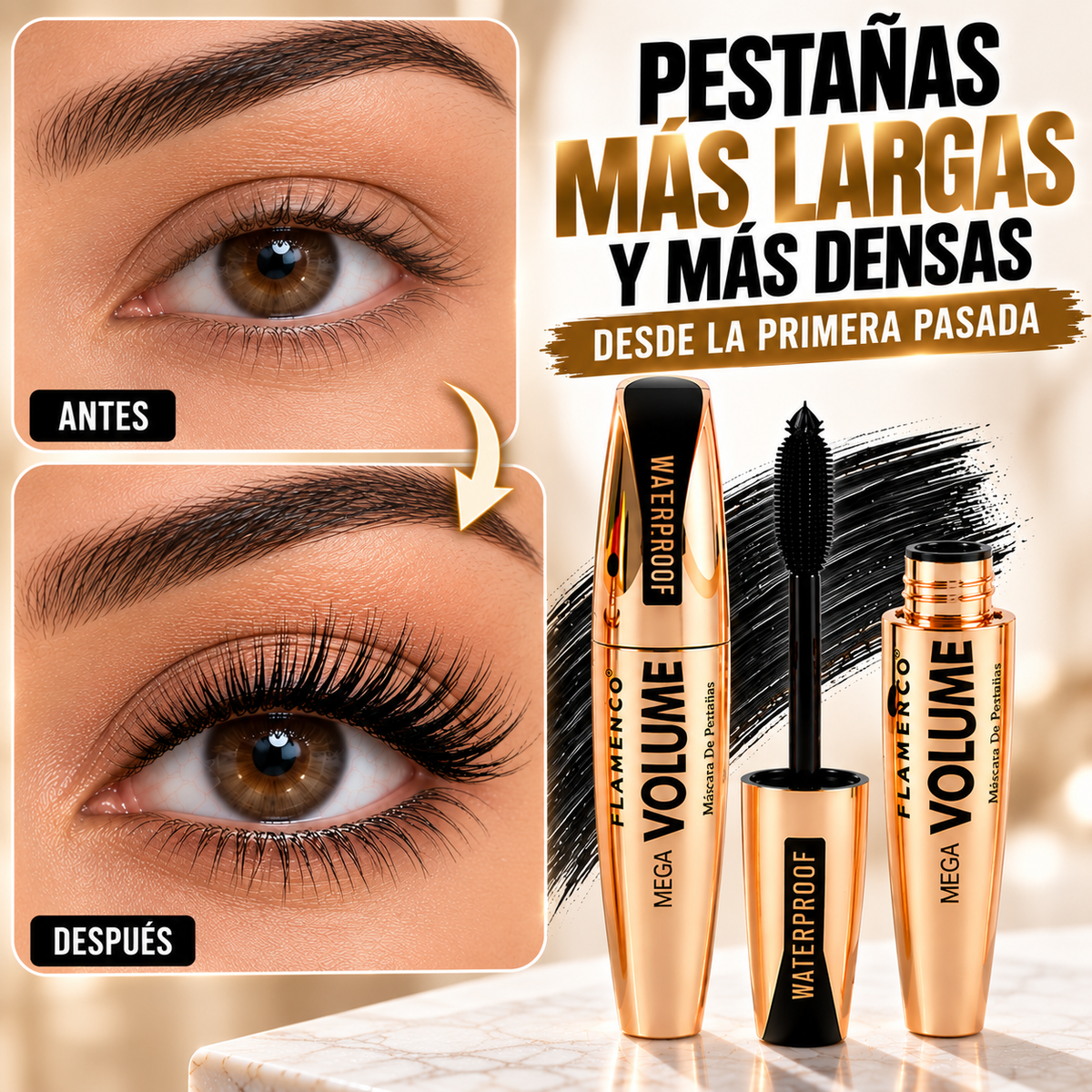 2x1💜 Flamenco® Máscara de Mega Volumen Waterproof