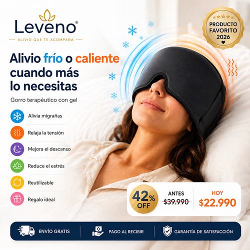 Leveno® Gorro de Gel para Migraña y Relajación