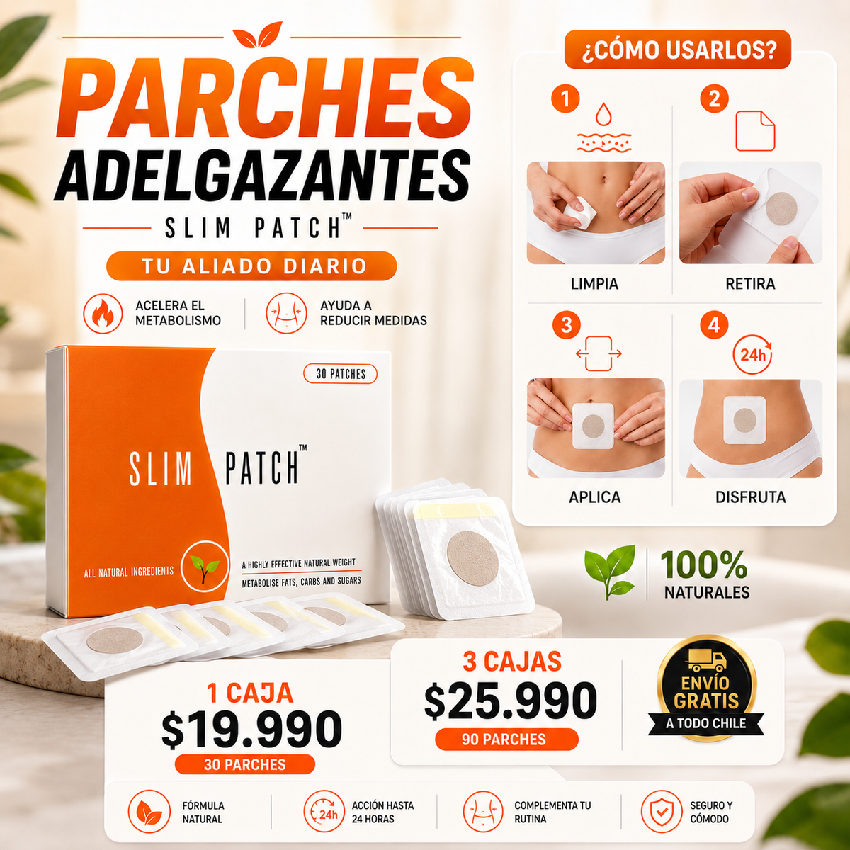 Slim Patch®🔥Pack 3 Meses De Tratamiento