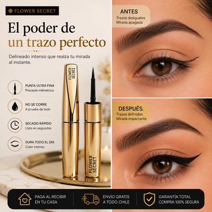 2x1🔥Flower Secret® Waterpoof - Delineador Líquido A Prueba De Agua