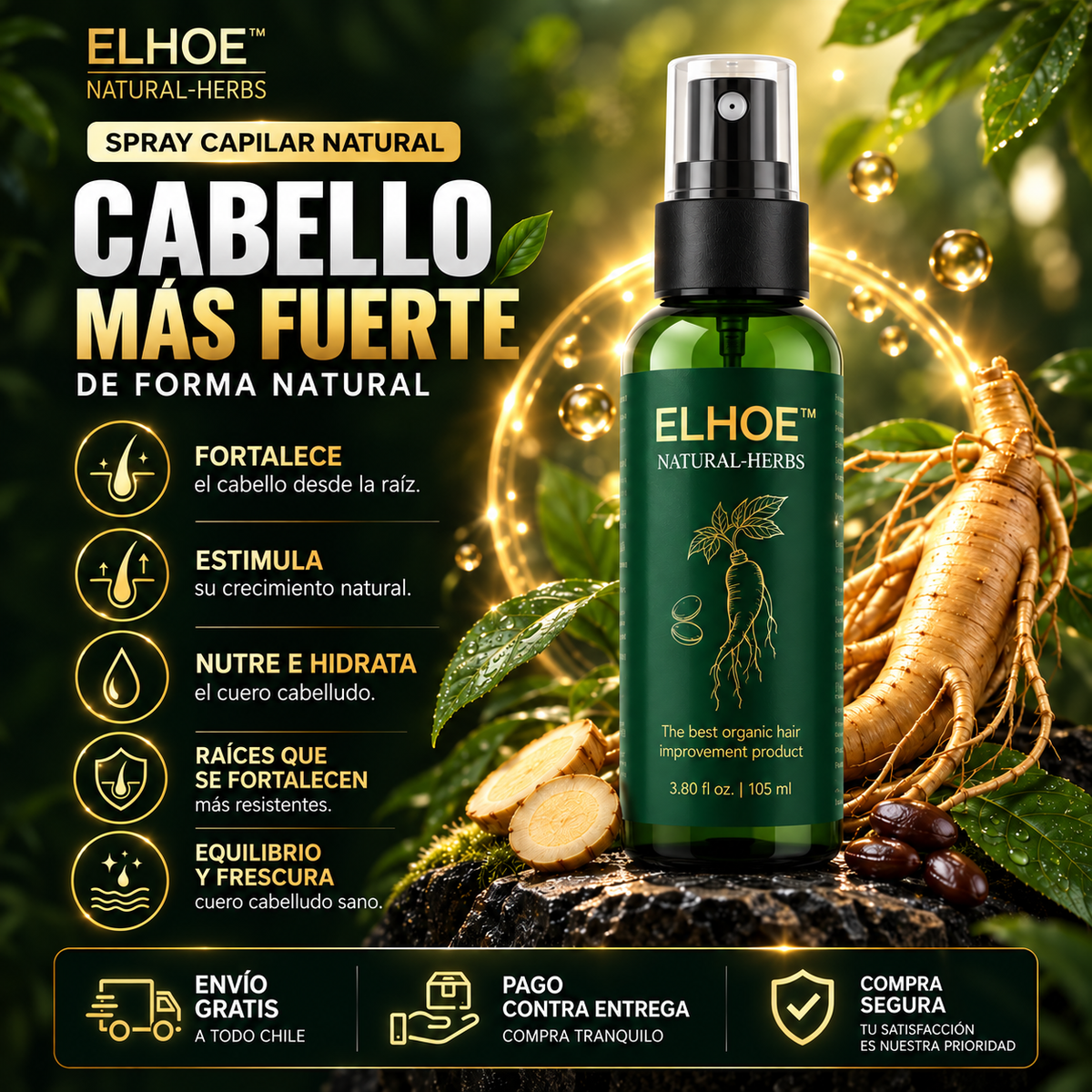 🌿ELHOE Elixir Capilar de Hierbas Naturales