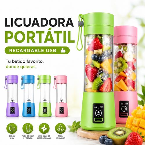 Licuadora Portatil 380ml Carga USB